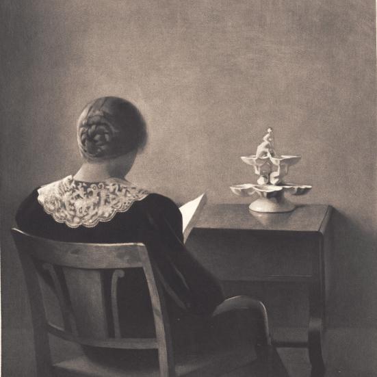 Læsende dame. 1925